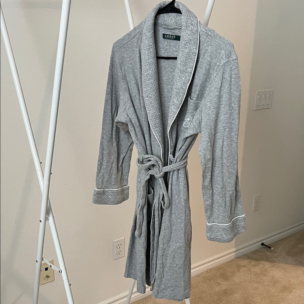Lauren Ralph Lauren Light Gray Robe
